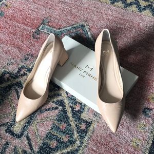 Marc Fisher nude block heal pumps worn once. Size 8